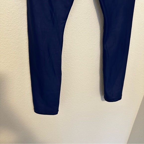 ZYIA Blue Metallic Light N Tight High Rise Leggings 7/8 24” Inseam Size 4 Women - Picture 9 of 10